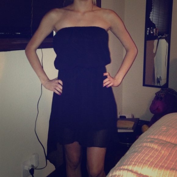 A'gaci black short-to-long dress 👗✨✨