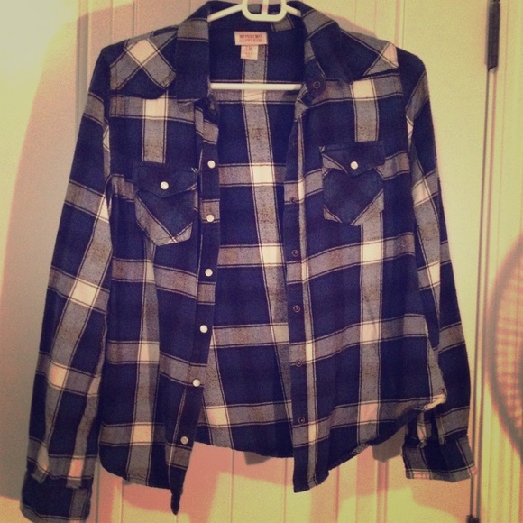 Flannel. Black blue and white