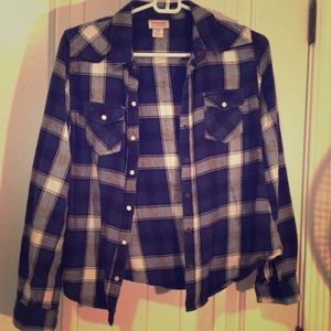 Flannel. Black blue and white