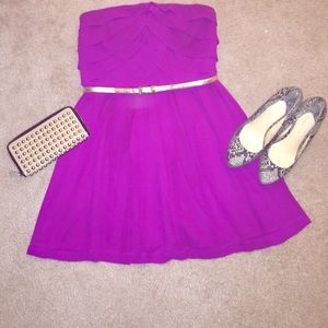 Chiffon strapless dress