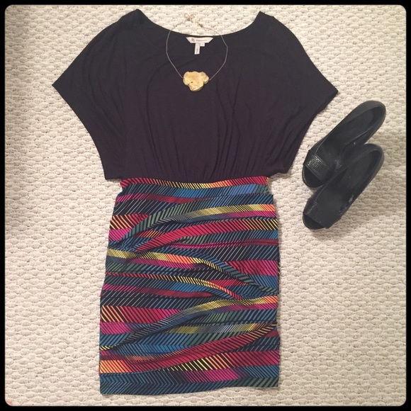 BCBG Multicolored/black dress