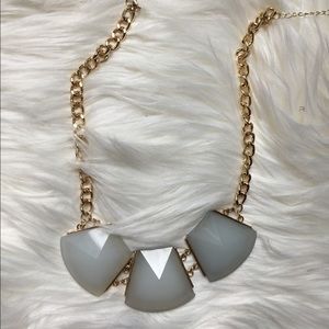 Teal and gold necklace