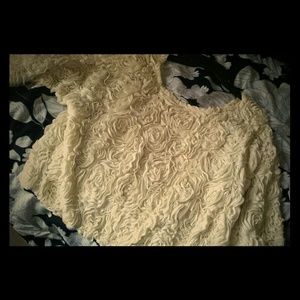 3D Cream Floral Jumper