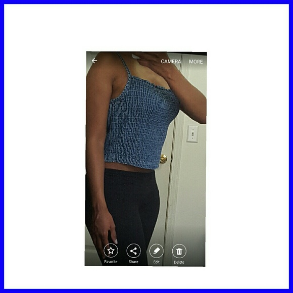 Arizona Jean Company Ruffled Denim Crop Top - Picture 4 of 4