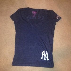 New York Pink Baseball Tee