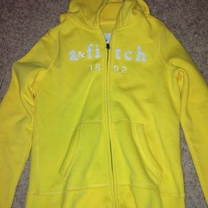 NEVER WORN yellow Abercrombie Kids jacket