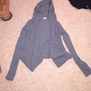 hooded cardigan