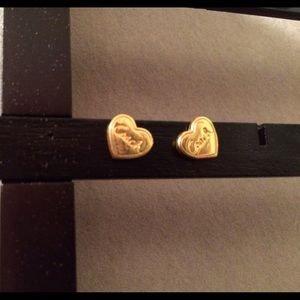 Gold Coach earrings