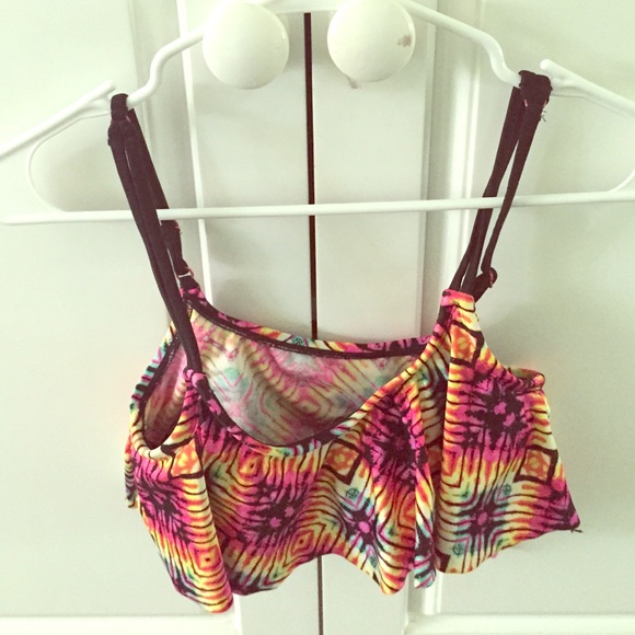 Bright flowy baithing suit top