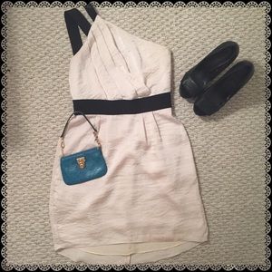 BCBG Ivory/Black Cocktail Dress