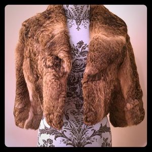 Rabbit Fur cropped jacket