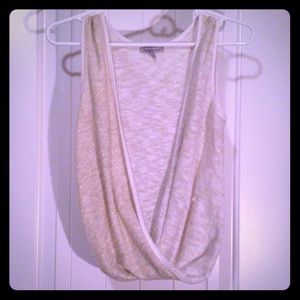 Charlotte Russe cream and gold tank