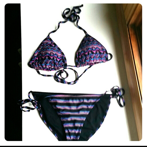 Tribal Triangle Bikini with Reversable Top