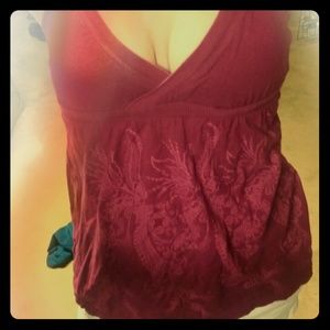 Maroon & Pink Aero Halter Top S/P