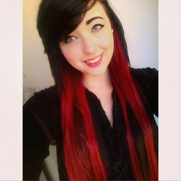 Red ombre hair extensions