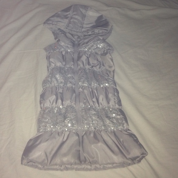 Silver sparkly vest