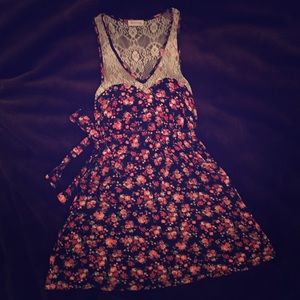 Flirty Floral and Lace Dress