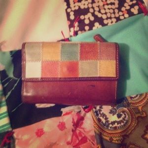 Leather patchwork Fossil wallet
