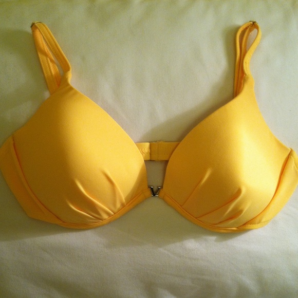 Yellow push up bikini