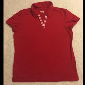 Red V-Neck Top
