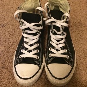 Black converse high-tops womens size 9