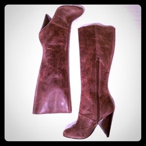 French Connection Burgundy boots