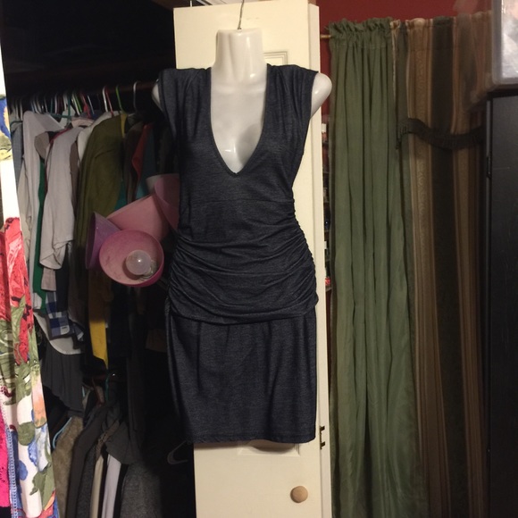 Denim type material dress