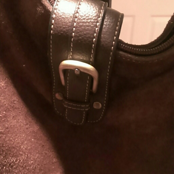 Brown suede purse - Picture 2 of 3