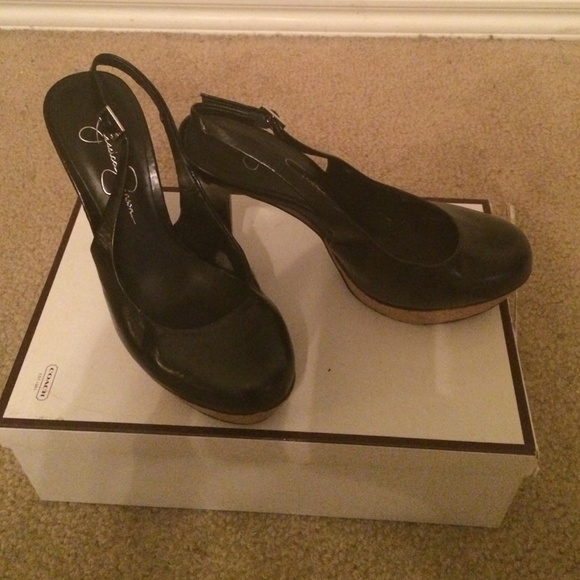 Jessica Simpson Black Sling Back heels - Picture 1 of 4