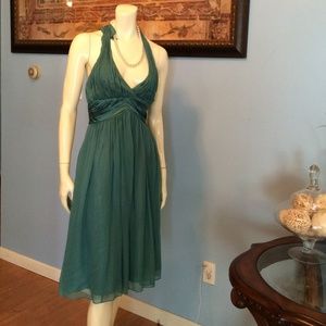 Elegant Teal  100% Silk Special Occasion Dress