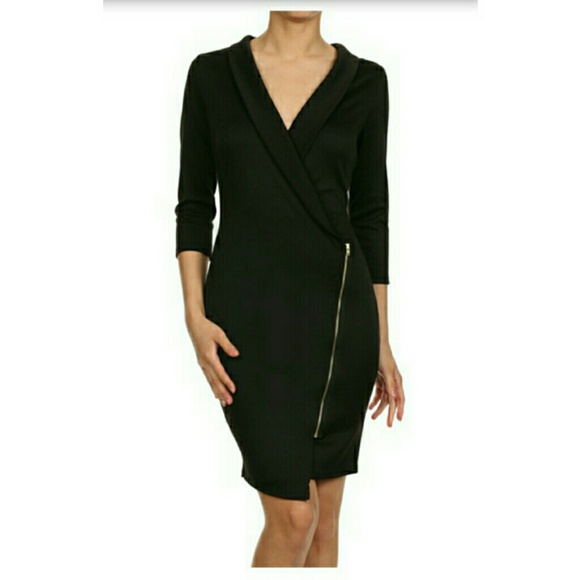 Plus size black cocktail dress