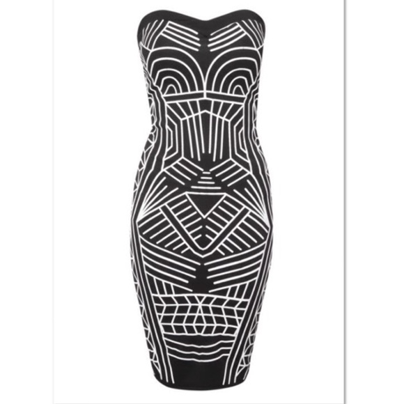 Black & White Midi Dress