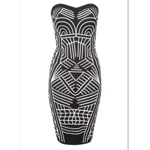 Black & White Midi Dress