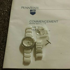 Micheal Kors Authentic white ceramic watch!