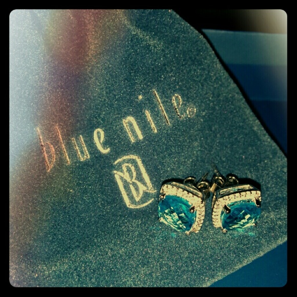 Blue Topaz Earrings in Sterling Silver