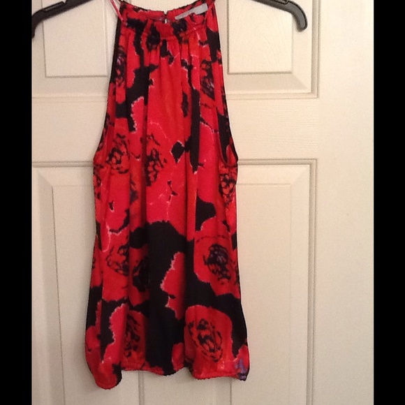 Red and Black Blouse