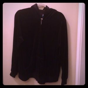 Velour zip up hoodie