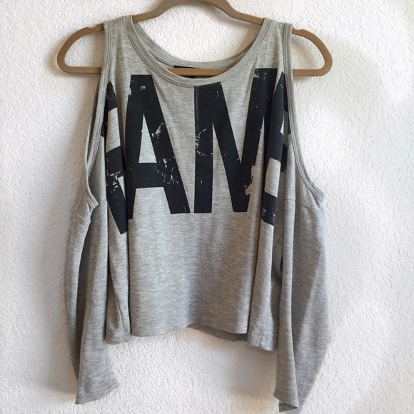 Forever 21 Fame Crop with cut off shoulder
