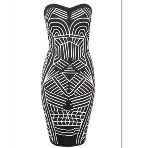 Black & White Midi Dress