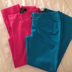 Two pairs of skinny cropped pants