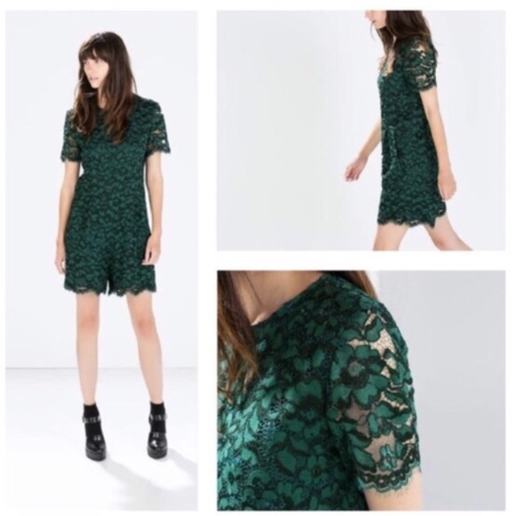 Zara green lace romper/ ADDITIONAL PICTURES 💚
