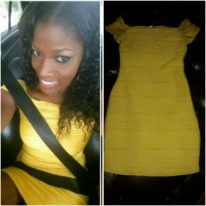 Bodycon yellow dress