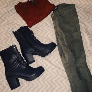 Black Combat Booties (TRADE)