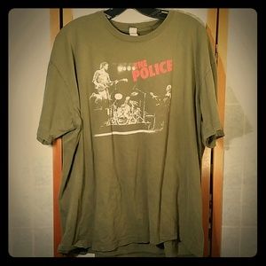 Vintage the police army green xxl cotton t-shirt