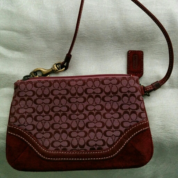 Coach signature wristlet