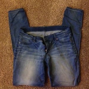 Express light wash jean legging 10 regular