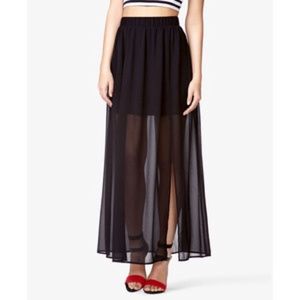 Forever21 half sheer maxi skirt