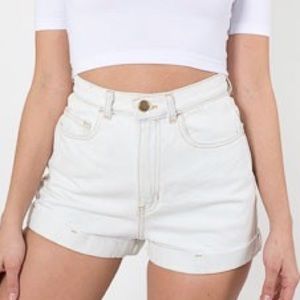 ✨ AA Light Wash High-Waisted Denim Cuff Shorts ✨