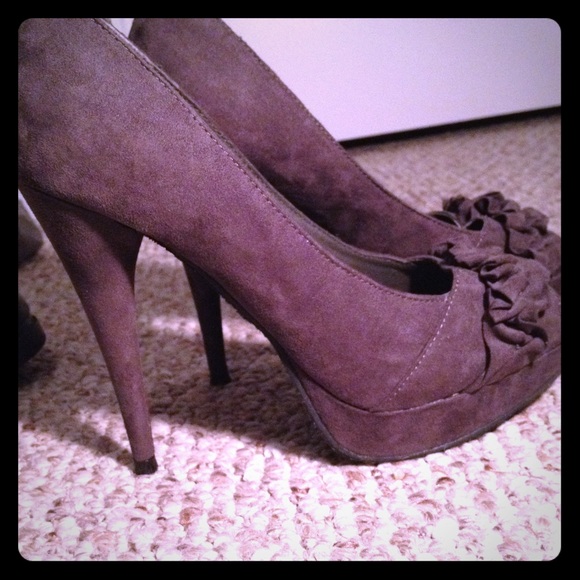 Dark grey high heels