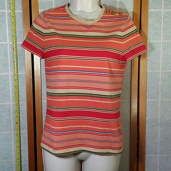 Lauren Ralph Lauren striped cotton top shirt
